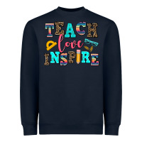 Navy teach love inspire Heavyweight Sweatshirt - AdoDesignShop