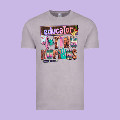 Educator Of Tiny Humans Vintage Tee Designed By Adodesignshop