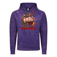 Cloud Purple merry pig mas Vintage Hoodie - FaDigitalArtStudio