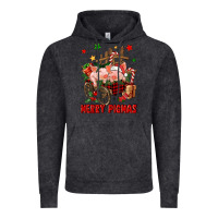 Vintage Black merry pig mas Vintage Hoodie - FaDigitalArtStudio