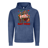 Vintage Denim merry pig mas Vintage Hoodie - FaDigitalArtStudio
