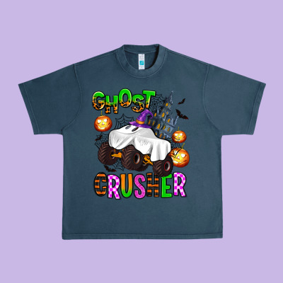 Ghost Crusher Urban Heavy Tee Designed By Adodesignshop