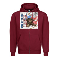 Burgundy land of the free Zipper Hoodie - MaliasSmallBusiness
