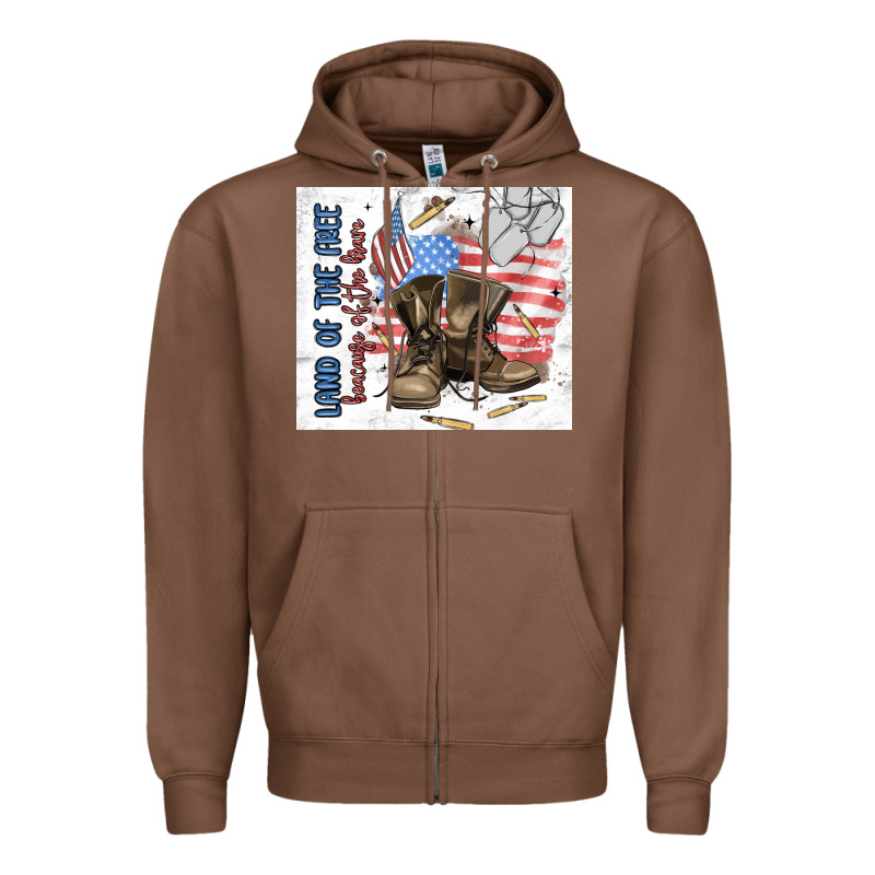 Land Of The Free Zipper Hoodie by MaliasSmallBusiness | Teevron