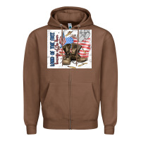 Chestnut land of the free Zipper Hoodie - MaliasSmallBusiness