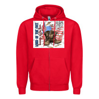 Red land of the free Zipper Hoodie - MaliasSmallBusiness