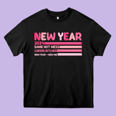 2024 New Year Heavy Core Tee Designed By Maliassmallbusiness