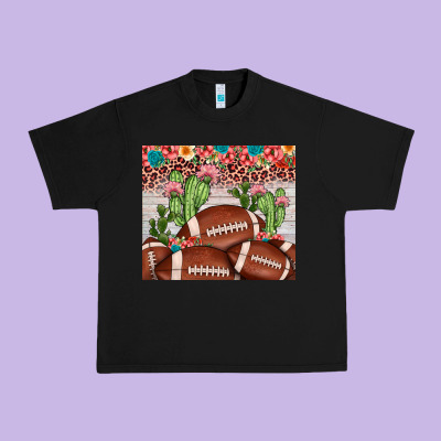 Football Leopard Cactus Urban Heavy Tee Designed By Jahusdesignshop
