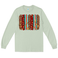 Matcha christmas socks cookie leopard brushstroke Long Sleeve Tee - AdoDesignShop