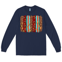 Navy christmas socks cookie leopard brushstroke Long Sleeve Tee - AdoDesignShop