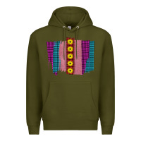 Army Green Western Farm Life Sunflower Brush Strokes Premium Hoodie - Bettercallsaul