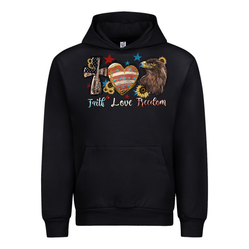 Faith Love Freedom 4th Of July Urban Hoodie by HowdyJamesFarm | Teevron