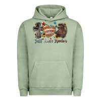 Pigment Oil Green Faith love freedom 4th of july Urban Hoodie - HowdyJamesFarm