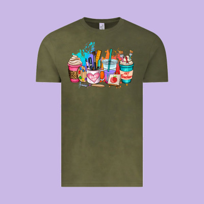 Art Teacher Coffee Cup Vintage Tee Designed By Adodesignshop