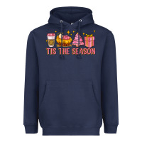 Navy tis the season Heavyweight Hoodie - MaliasSmallBusiness