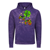 Cloud Purple St. Patrick's Day with game control and clover Vintage Hoodie - Neo Western