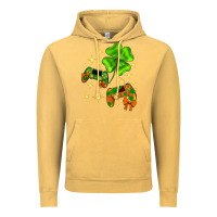 Vintage Mustard St. Patrick's Day with game control and clover Vintage Hoodie - Neo Western