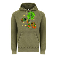 Vintage Olive St. Patrick's Day with game control and clover Vintage Hoodie - Neo Western