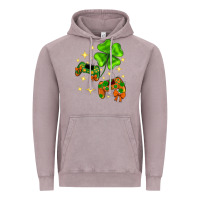 Vintage Zinc St. Patrick's Day with game control and clover Vintage Hoodie - Neo Western