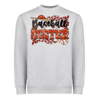 Heather Grey baseball sister Heavyweight Sweatshirt - JahusDesignShop