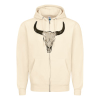 Sandshell cow skul Zipper Hoodie - MaliasSmallBusiness