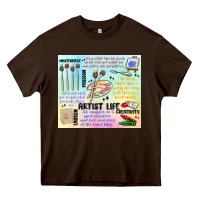Chocolate Brown artist life Heavy Core Tee - MaliasSmallBusiness