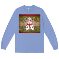 Colony Blue Christmas snowman Long Sleeve Tee - AdoDesignShop