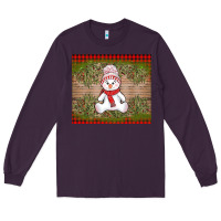 Plum Christmas snowman Long Sleeve Tee - AdoDesignShop