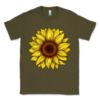 Army Green sunflower Classic Tee - Artiststas