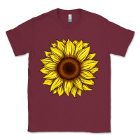Burgundy sunflower Classic Tee - Artiststas