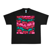 Black valentines day leopard and turquoise gemstone seamless pattern Urban Heavy Tee - BundleAndBundleShop