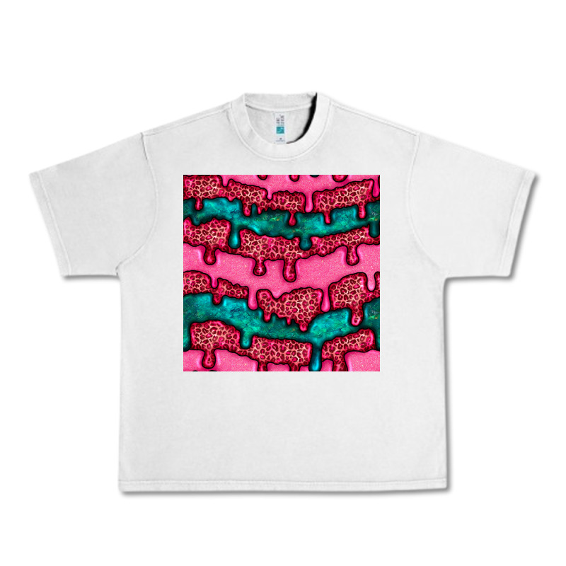 Valentines Day Leopard And Turquoise Gemstone Seamless Pattern Urban Heavy Tee by BundleAndBundleShop | Teevron
