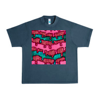Midnight Navy valentines day leopard and turquoise gemstone seamless pattern Urban Heavy Tee - BundleAndBundleShop