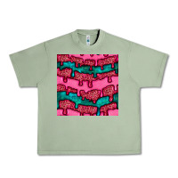 Oil Green valentines day leopard and turquoise gemstone seamless pattern Urban Heavy Tee - BundleAndBundleShop