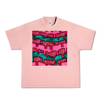 Salmon valentines day leopard and turquoise gemstone seamless pattern Urban Heavy Tee - BundleAndBundleShop