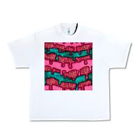 White valentines day leopard and turquoise gemstone seamless pattern Urban Heavy Tee - BundleAndBundleShop