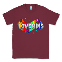 Burgundy love wins pride lgbtq Classic Tee - AdoDesignShop