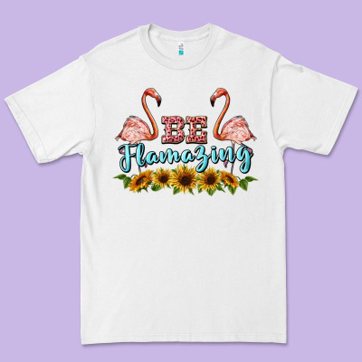 Be Flamezing Flamingo Premium Tee Designed By Barkaloodesign