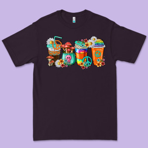 Hippie Coffee Cups Premium Tee Designed By Texasbilliewilder