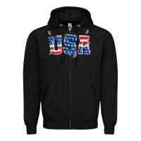 Black land of the free usa Zipper Hoodie - MaliasSmallBusiness