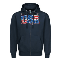 Land Of The Free Usa Zipper Hoodie | Teevron