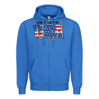 True Royal land of the free usa Zipper Hoodie - MaliasSmallBusiness