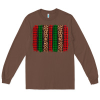 Chestnut christmas glitter leopard brushstroke Long Sleeve Tee - AdoDesignShop