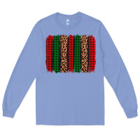Colony Blue christmas glitter leopard brushstroke Long Sleeve Tee - AdoDesignShop