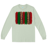 Matcha christmas glitter leopard brushstroke Long Sleeve Tee - AdoDesignShop