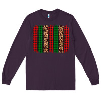 Plum christmas glitter leopard brushstroke Long Sleeve Tee - AdoDesignShop