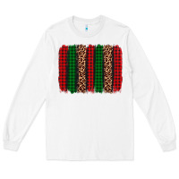 White christmas glitter leopard brushstroke Long Sleeve Tee - AdoDesignShop