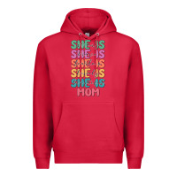 Cardinal she is mom Premium Hoodie - JahusDesignShop