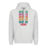 Dove Grey she is mom Premium Hoodie - JahusDesignShop