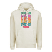 Oatmeal Heather she is mom Premium Hoodie - JahusDesignShop